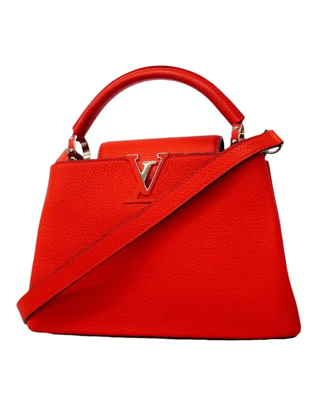 Louis Vuitton Handbag Taurillon Capucines BB Red 2-Way